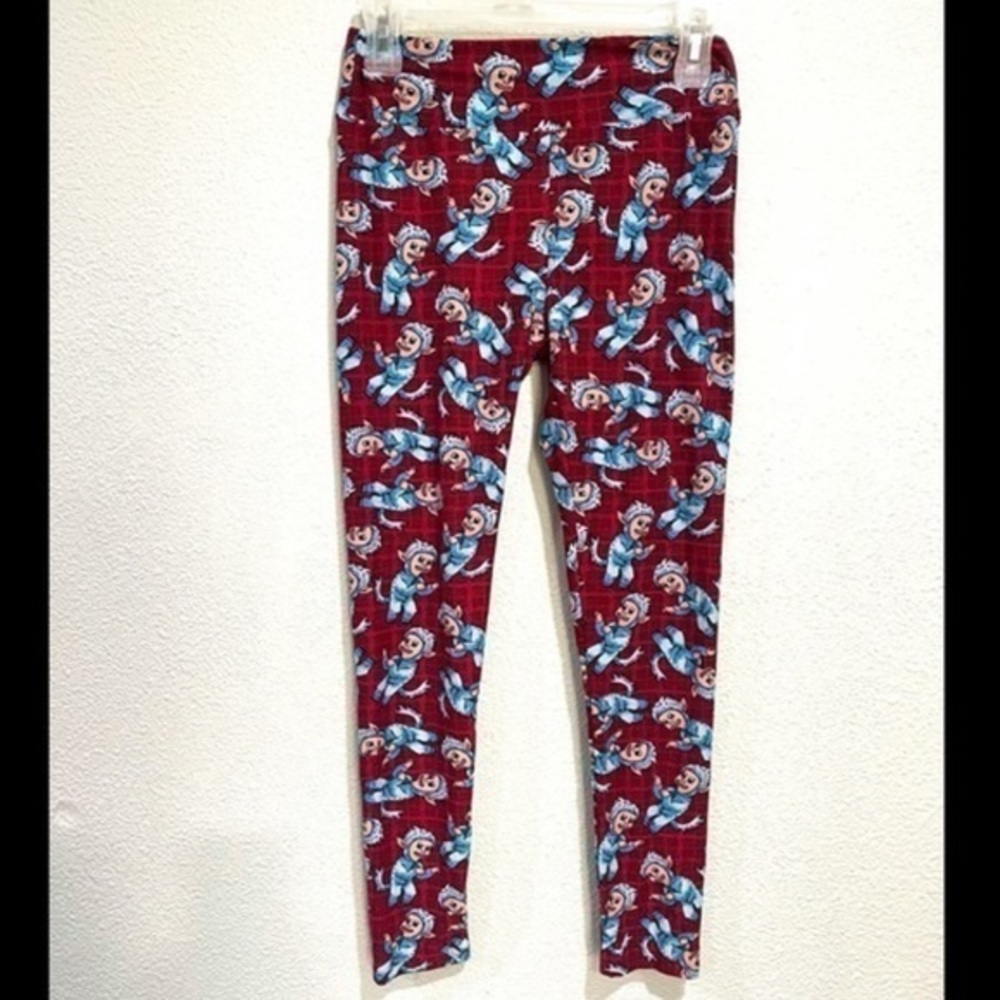 LULAROE blue troll devil boy leggings - one size
